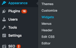 Wordpress widgets