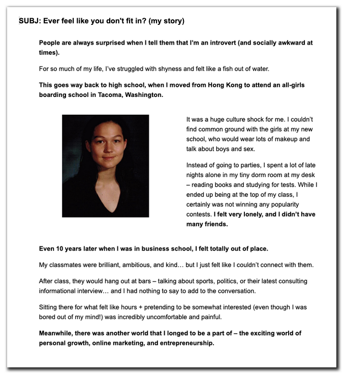 Twist the knife copywriting example selena soo